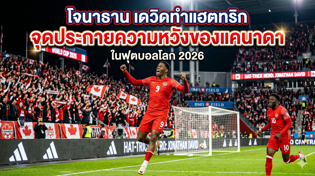 โจนาธาน เดวิดทำแฮตทริก จุดประกายความหวังของแคนาดาในฟุตบอลโลก 2026